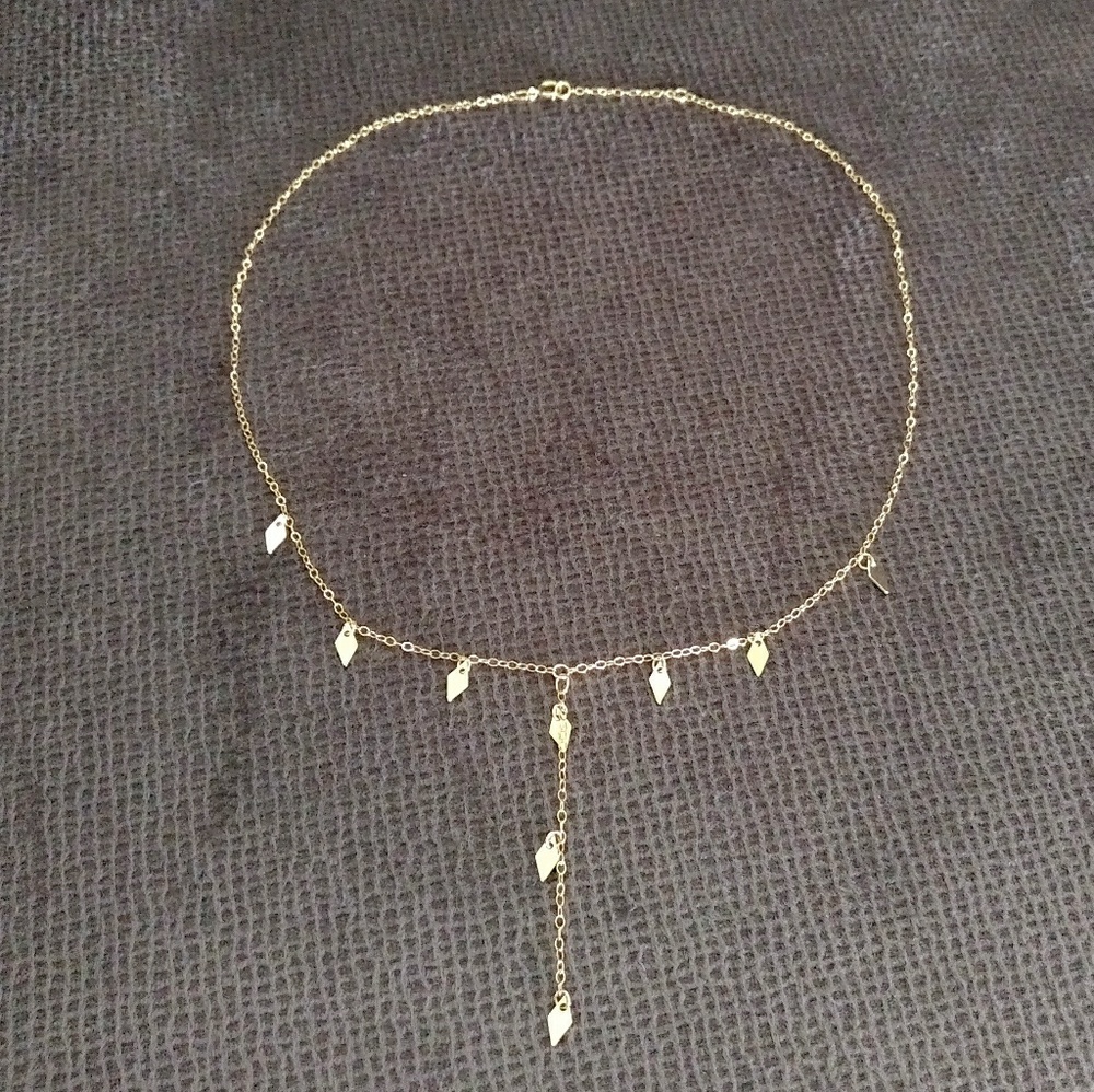 Choker style necklace with diamond♦ shaped accents - Picture 4 of 11